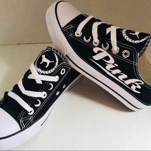 PINK Victoria's Secret Shoes | Black And White Converse Pink Vs ... PINK Victoria's Secret Shoes | Black And White Converse Pink Vs ...